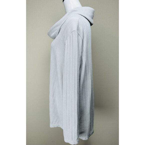 Ruby Rd. Women's Plus Sz. 3X Gray Sweater Cowl Neck Classic Lagenlook - Picture 7 of 13